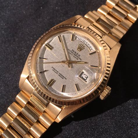 vintage rolex oyster president daydate 18k gold|Rolex Day-Date history.